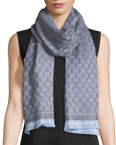 gucci reversible wool stencil scarf|Gucci wool scarf sale.